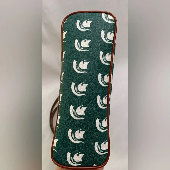 Dooney and Bourke Michigan State University MSU double zip crossbody bag wallet